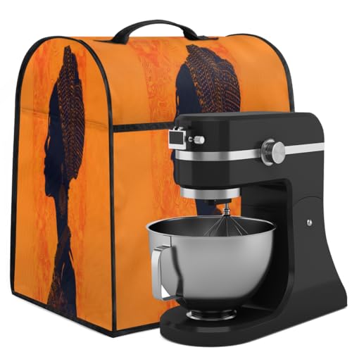 Coffee Maker Cover Africa Woman Ethnic Kitchen Appliance Covers Small Appliance Covers Blender Cover Juicer Cover Dust Covers for Kitchen Appliances with Top Handle and Pockets,Washable,B598