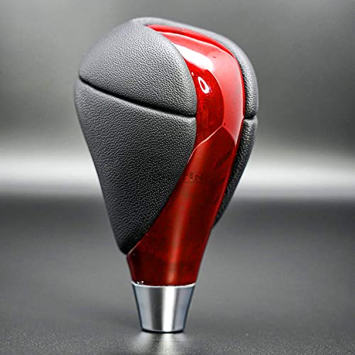 SHIFTIN Gear Shift Knob, Cherry Red, Walnut Wood, Leather, for Lexus ES300h ES350 GS300 GS350 GS430 GS450h GS460 IS250 IS300 IS350 LS460 LS600h RX350 RX450h - Image 4