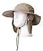 Home Prefer Adult UPF 50+ Sun Protection Cap Wide Brim Fishing Hat with Neck Flap Khaki