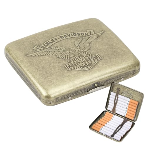 Aurafly Boite a Cigarette, Etui Boite a Cigarettes Homme Porte Cigarette Femme Étui à Cigarettes en Métal pour 20 Cigarettes Etui Cigarette Rétro Étui à...