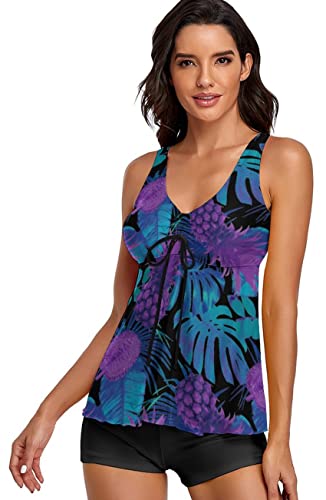 rear view of UNIQWETO Tummy Control Tankini