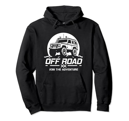 Retro Vintage 4x4 Off Road Car Únete a la aventura todoterreno Sudadera con Capucha