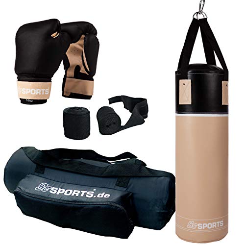 ScSPORTS® Boxsack - Set, 5.5/12kg, Gefüllt, mit Boxhandschuhen, Bandagen, Nylongurt, Tasche, PVC - Sandsack, Boxset, Boxsack-Set für Zuhause, Erwachsene, Boxing, Kickboxen, Boxen, MMA (12 kg) ScSPORTS® Boxsack - Set, 5.5/12kg, Gefüllt, mit Boxhandschuhen, Bandagen, Nylongurt, Tasche, PVC - Sandsack, Boxset, Boxsack-Set für Zuhause, Erwachsene, Boxing, Kickboxen, Boxen, MMA (12 kg)