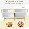 Rtopsu Credenza, Madia Moderna Mobile da Cucina con 4 Ante e 2 Ripiani, Mobile Contenitore Mobile Dispensa Cucina Buffet da Cucina per Soggiorno Cucina Sala da Pranzo, 152,5x40,5x80 cm, Bianco #5