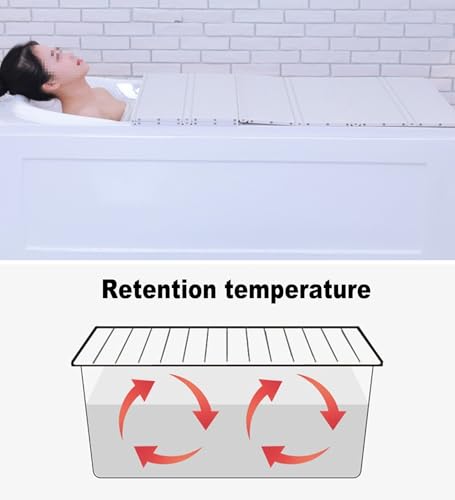 Cubierta plegable para bañera de 70x60cm para baño limpio 5