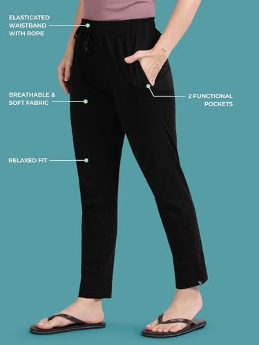 Image of TWIN BIRDS Women Cotton Textured Night Pant | Pyjama Loungewear Sleepwear