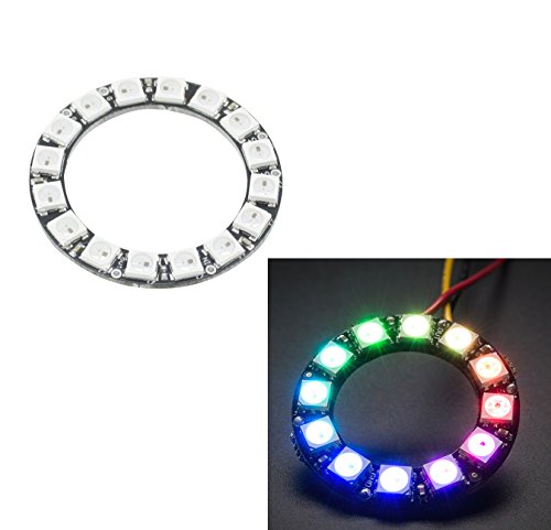 Aihasd 16 Bits Módulo WS2812B WS2812 5050 LED RGB Lámpara de anilloLuz direccionable individualmente Con controladores integrados