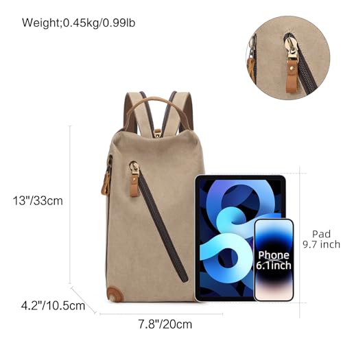 Image of KL928 Canvas Sling Bag Crossbody Bags Small Backpack Pack Travel Purse Convertible Purses for Women Men