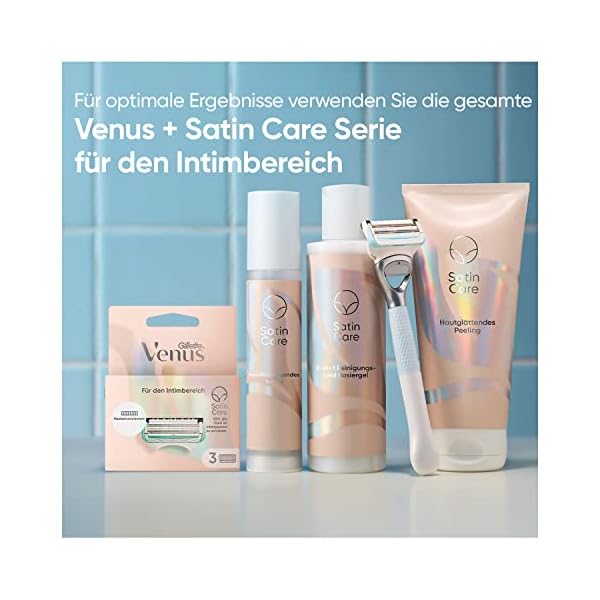 Gillette Venus Satin Care Rasierklingen für den Intimbereich, 6 Ersatzklingen für Intimrasierer Frauen – Bild 8