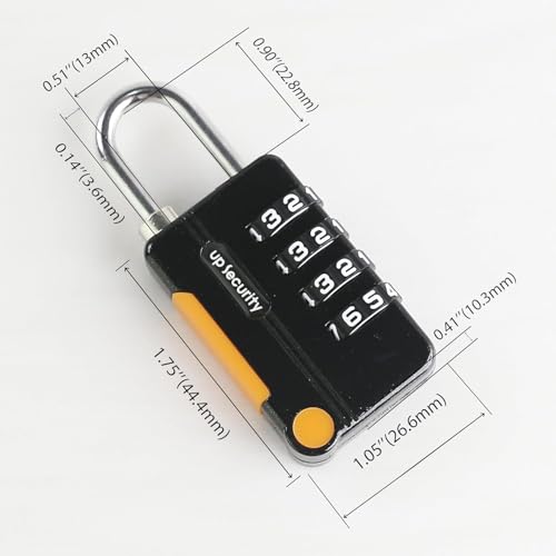Image of ARVOX Premium 4 Digit Metal Combination Luggage Lock, Heavy Duty Resettable Number Lock for Bags, Suitcases, Backpacks & Travel Security, Pack of 1 (Black)