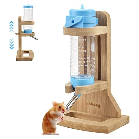 Vibbang Adjustable Wooden Hamster Water Bottle Cover