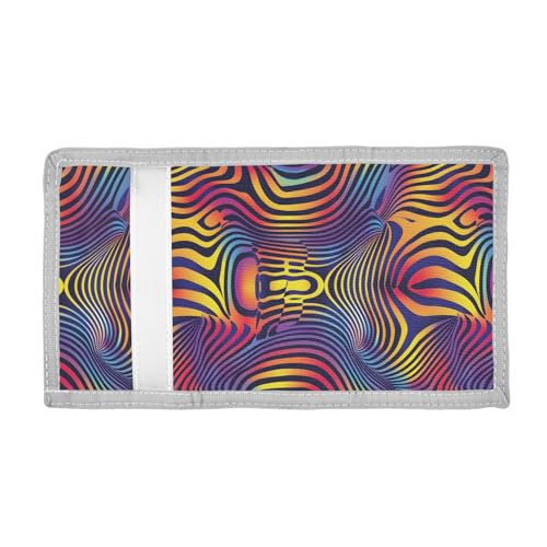 ALAZA Kids Wallets for Boys Girls Toddler Trifold Wallet Children Small Psychedelic with Zipper Coin Pocket2