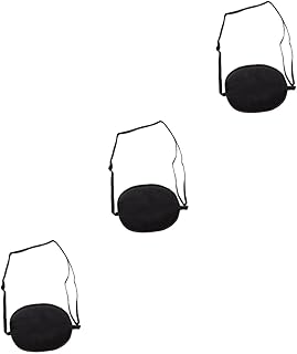Sewroro 3 Peças Tapa-Olho Ortóptico Remendos De Óculos Estrabismo Escudo Ocular Pirata Cosplay Tapa-Olho Para Olhos Preguiçosos Tapa-Olhos De Seda Tapa-Olhos De Estrabismo Óculos