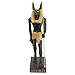 Design Toscano WU67877 Anubis Jackal God of the Egyptian Realm Figurine Statue, 8 Inch, Polyresin, Black and Gold