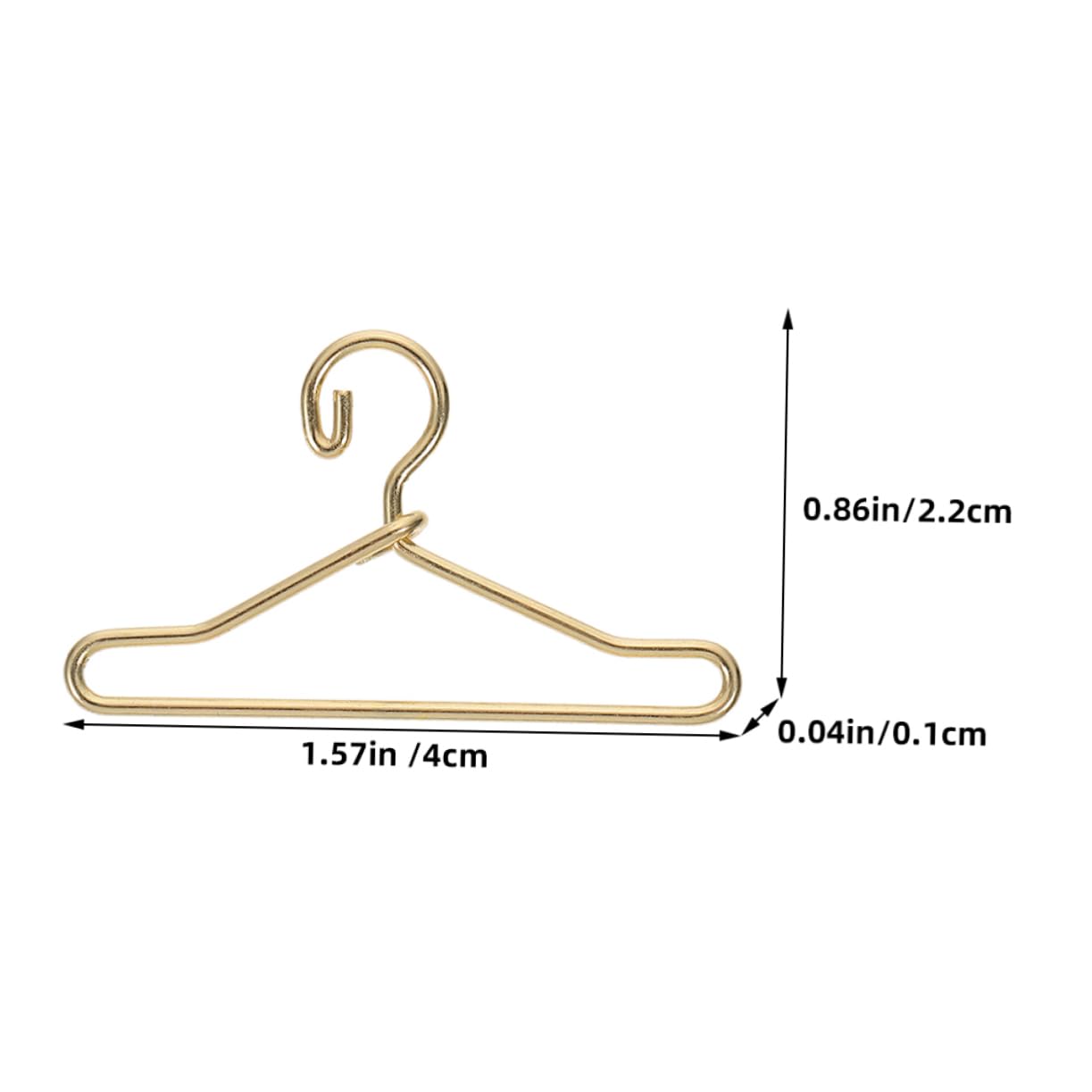 HEMOTON 40Pcs Delicate Mini Doll Hangers for Doll Wardrobe Clothes Hangers Doll Closet Accessories for Organizing Doll Clothing Your Nursery