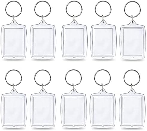 juzishangdian 30 Pezzi Portachiavi Foto Portachiavi Foto Acrilico Portachiavi fai da te Per Regali fai da te Regalo Per Famiglia, Amici e foto（4×5,5cm)