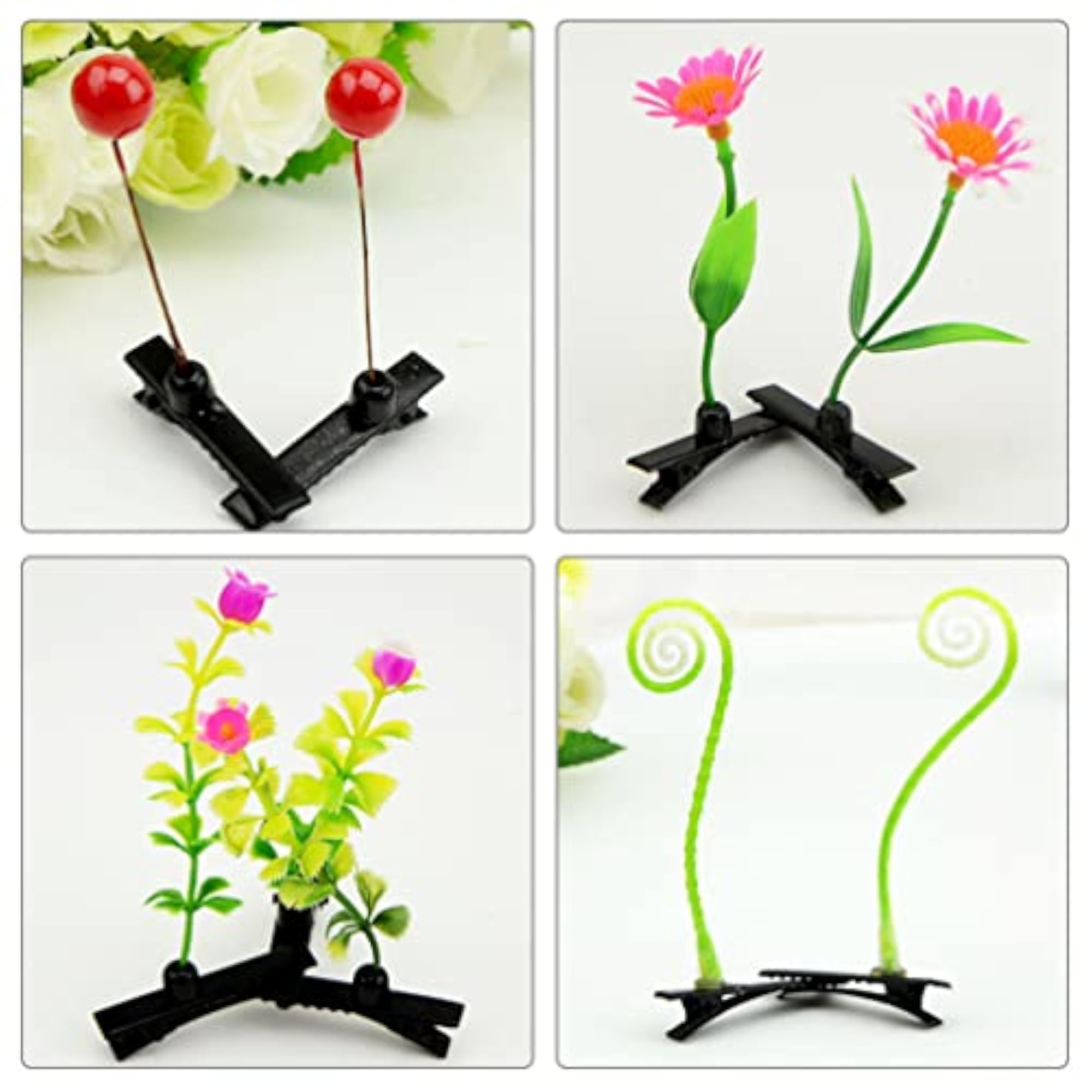 30pcs Funny Plant Hair Clips Set for Kids