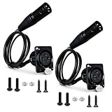 DIYTECH XLR Pass Through Cable, No Solder, for Stage Box, Patch Panel, Floor Box - No Solder for Pro Audio Installations (Female to Male Black 2-Pack)