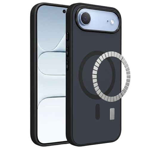 Image of VONZEE Magnetic for iPhone 17 Air Case (2025)(Compatible with MagSafe)(Military Grade Drop Protection) Matte Shockproof with Anti-Fingerprint Phone Cover, 6.6''|Black