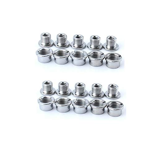 Neuocean 10pcs Vélo Manivelle Fixation Boulons, Pédalier Screw avec Boulon écrou pour Route Montagne Vélo (10.4mm) Cover
