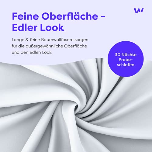 Mako-Satin Bettwäsche Wolkenfeld 135×200 aus 100% Baumwolle