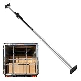 Palo divisorio per camioncini, barra di gestione del carico resistente, con lunghezza regolabile, divisore in acciaio, barra stabilizzatrice per camion e rimorchi (2.130-168 cm)