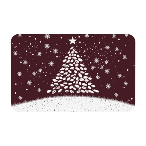Tapis de bain 50x80 cm lavable et antidérapant à motif flocon
