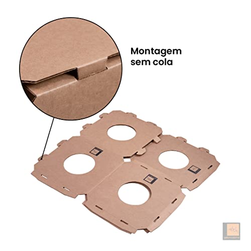 Gato Moderno Brinquedo para Gatos Labirinto Kit 4 Cubos de Papelão Kraft, Casa para Gatos, Nicho par