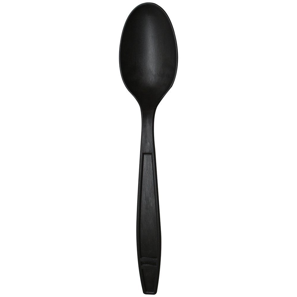 Karat Earth KE-U2023B Bio Based Heavy Weight Tea Spoon - Black (Case of 1000)