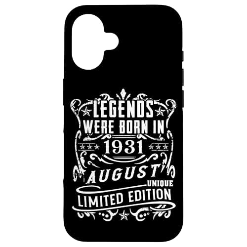 Carcasa para iPhone 16 Cumpleaños Agosto 1931 Edición Limitada Regalo Legend
