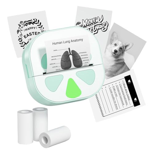 Vynetra Étiqueteuse sans encre pour organisation de bureau, autocollants imprimés, signets, reçus via l'application smartphone, technologie thermique, imprimante d'autocollants pour plan de travail