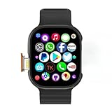 JINSHANGZI DW100 Pro+ SmartWatch 4G/5G Android OS GPS Men WIFI Touch ID NFC Smartwatch with Rotating Camera Fingerprint Unlock Touch Sim Card Slot Video Call (Black,8GB 256GB)