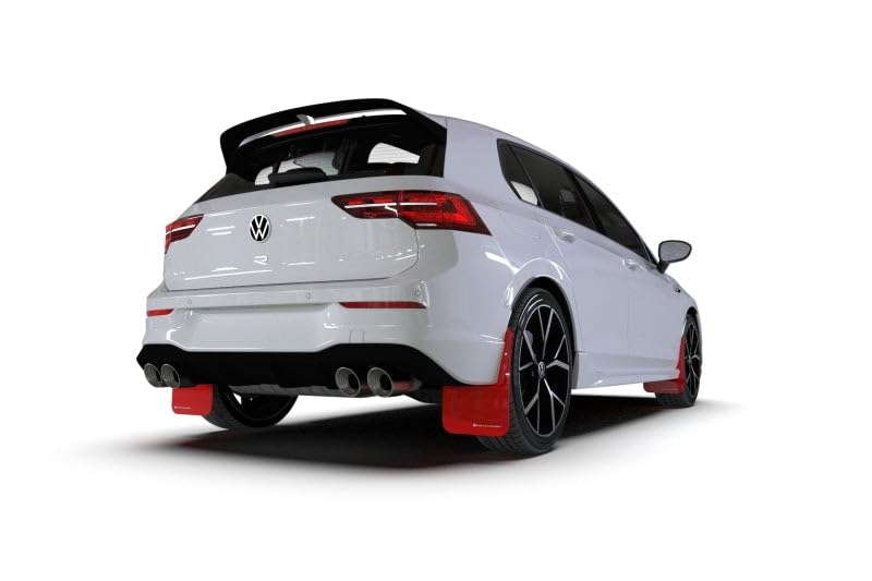 Image of FASTMODZ Rally Armor MF80-UR-BLK /BL FITS: 2022 MK8 Volkswagen Golf GTI /R Black UR Mud Flap w /Blue Logo
