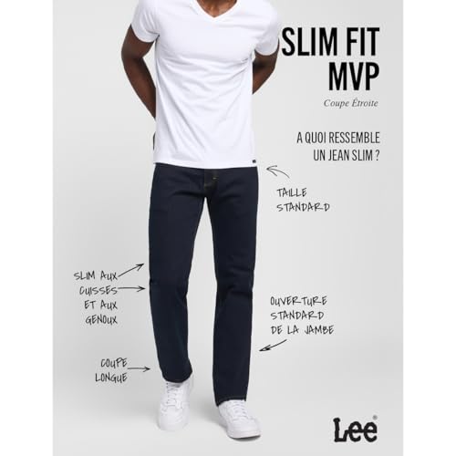 LEE - Jean Homme - Coupe Slim Droite - Extreme Motion - Rinse