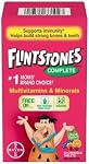 FLINTSTONES Complete Chewable Multivitamin for Kids, Aspartame-Free, with Vitamin A, C6, B12, C, D, e, & Calcium 80 count