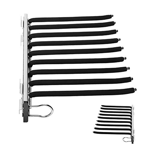 Retractable Slide-Out Pants Rack - Space-Saving Closet Organizer with 9