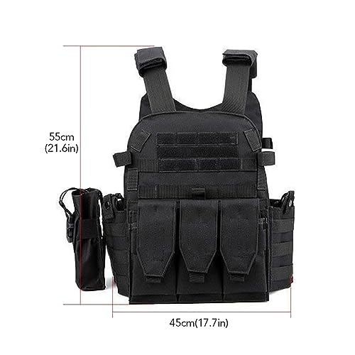 Tomshin Colete de liberação rápida Airsoft Combat Molle Plate Carrier Vest