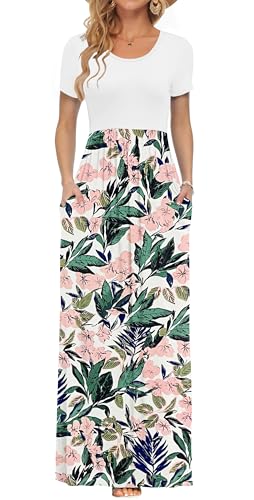 Robe d'été longue avec poches latérales pratiques en taille XL