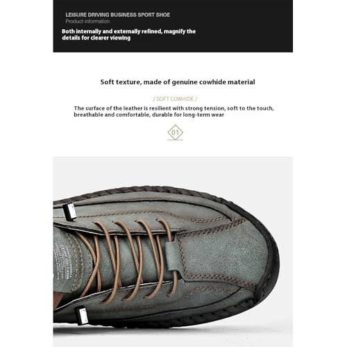 Beelovy Shoes for Men, EaseStep Leather Sneakers – Soft Comfort & Orthopedic Support, Mens Casual Leather Shoes2