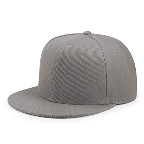 QOHNK Gorros de béisbol de Talla Grande para Hombre Sombrero de Hip Hop de Pico Plano Liso para Adultos Hombres Mujeres Gorra de Gran tamaño Cover