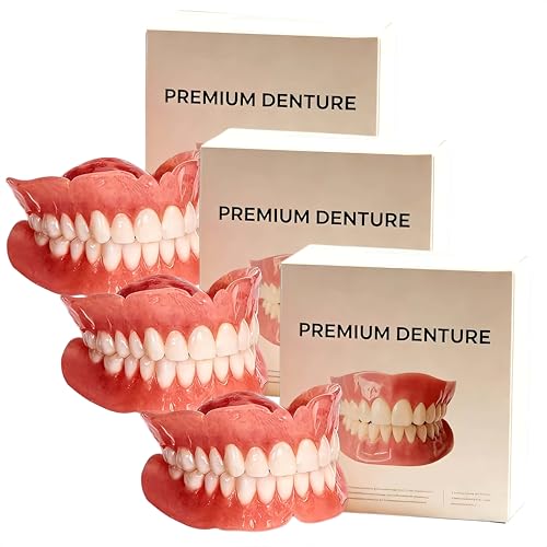 Zahnersatz, Silikon-Zahnprothese (Ober- und Unterkiefer), weich und komfortabel, Aufsteck-Veneers, Silikon-Zahnverblendung zum Aufsetzen auf vorhandene Zähne – für Männer & Frauen (3STÜCK)