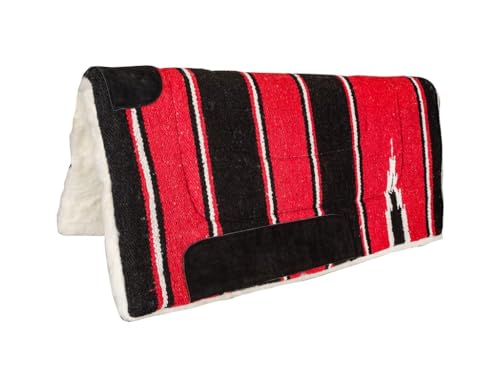 Tabelo Navajo Fleece Pad w/Fleece 30X30 Red/Black