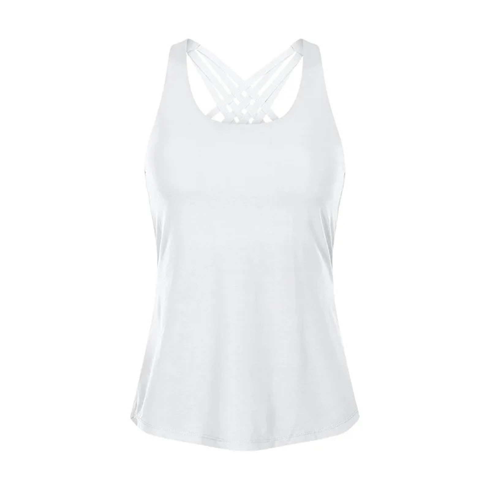 Camiseta Deportiva Mujer Suelta Chaleco deportivo de Yoga for mujer, camisa elástica de malla, Top Sexy con espalda cruzada, sujetador de Fitness for mujer, ropa de gimnasio sin mangas, ropa de entren