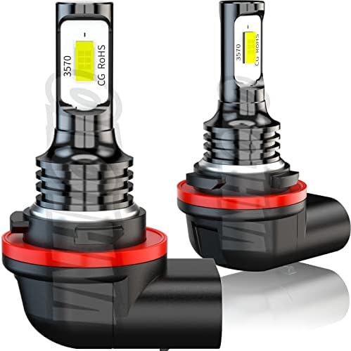 ATV Bulb Accessories compatible with Kawasaki Brute Force Honda Rancher Rubicon 34901-HR3-A21 LED Headlight Bulbs Replacement Kit,12V-24V,6500K Cool White,8000 Lumens,IP67 Waterproof,50000 hours,3 Pin