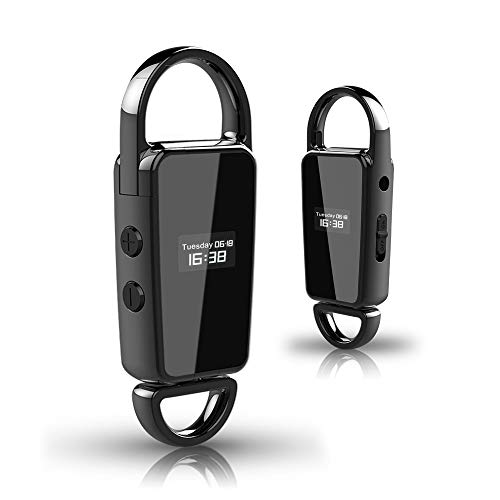 32GB Keychain Voice Recorder Mini MP3 Voice Audio Recorder with Noise Reduction and Voice Activated Recorder with 28 Hours Recording Time HD Audio Digital Voice Recorder for Lectures/Interview/Meeting