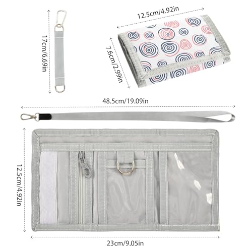 ALAZA Kids Wallets for Boys Girls Toddler Trifold Wallet Children Small Swirl Doodle with Zipper Coin Pocket3