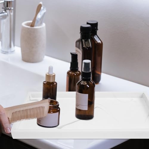 Plateau de rangement en résine Angoily organiseur bain