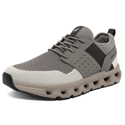 Image of Nautica Mens Running Sneakers Sport Fashion Lace-Up Athletic Soft Shoes for Gym Tennis Men - Cushioned, Breathable, Lightweight & Comfortable
