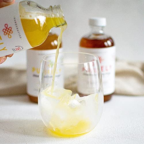 Purely Drinking Vinegar/Shrub - Two Bottle Set 16Oz - Grapefruit + Pineapple Thai Chili - Cocktail/Mocktail/Tonic Mixer, Organic, Plant-Based, Vegan, Paleo, Low Sugar, Low Calories #TOP2