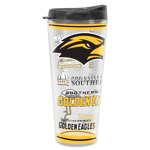 Rico Industries NCAA Southern Mississippi Golden Eagles Double Wall 20oz Tritan Tumbler